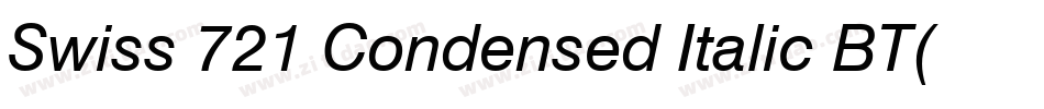 Swiss 721 Condensed Italic BT(1)字体转换
